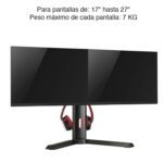 Soporte Doble Monitor de escritorio "17 a 27" - Imagen 7