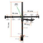 Soporte Doble 2 Monitor y Notebook brazo escritorio - Imagen 3