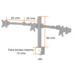 Soporte monitor triple alineacion horizontal - Imagen 5