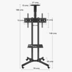 Soporte TV con ruedas Base Pedestal Móvil 70" - Imagen 2