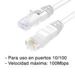 Cable de red cat 5e 50 metros Rj45 Lan Blanco - Imagen 2