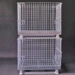 Jaula apilable metálica base ruedas x 3 unidades - Imagen 3