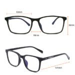 Disfraz lentes anteojos negros sin vidrio - Imagen 2