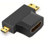 Adaptador Micro / Mini HDMI macho a HDMI hembra