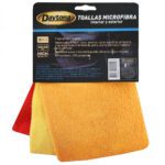 Paños microfibra limpieza 3 unidades 40 x 40 cms