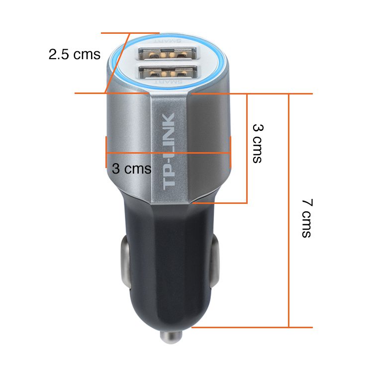 Cargador celular auto 2 USB 2.4A TP-Link CP220 - Imagen 4