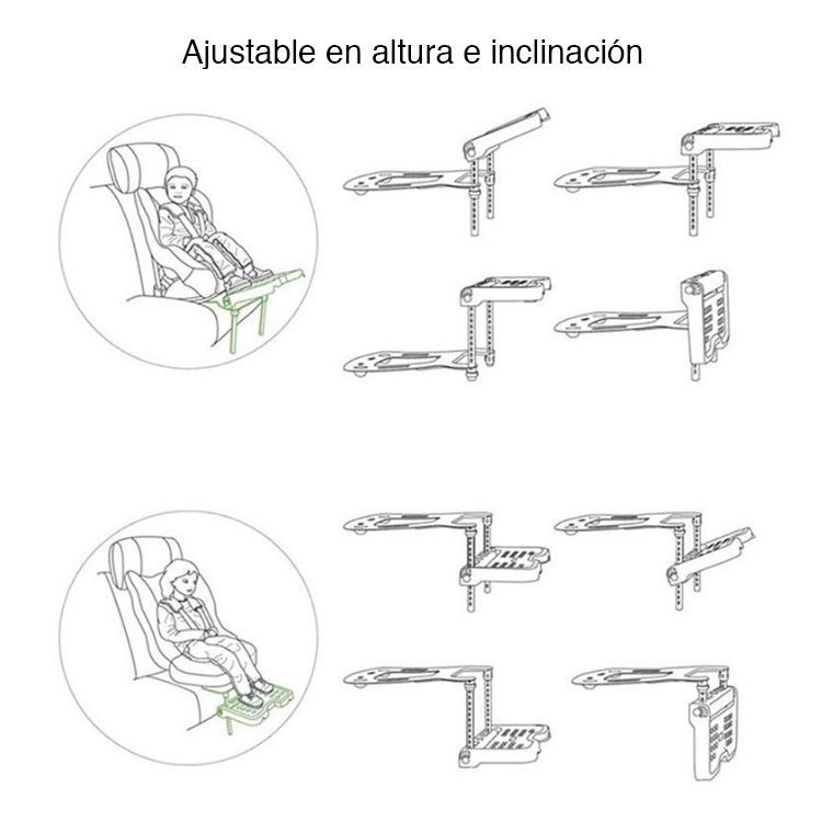 Apoya pies para silla de auto Niños Ajustable - Imagen 6