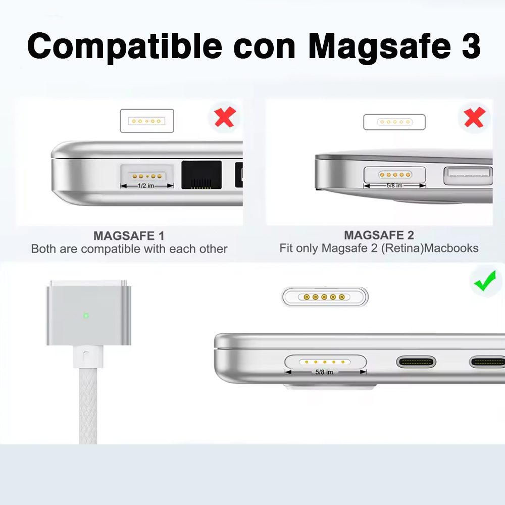 Cable USB C a Magsafe 3 para Macbook - Imagen 3