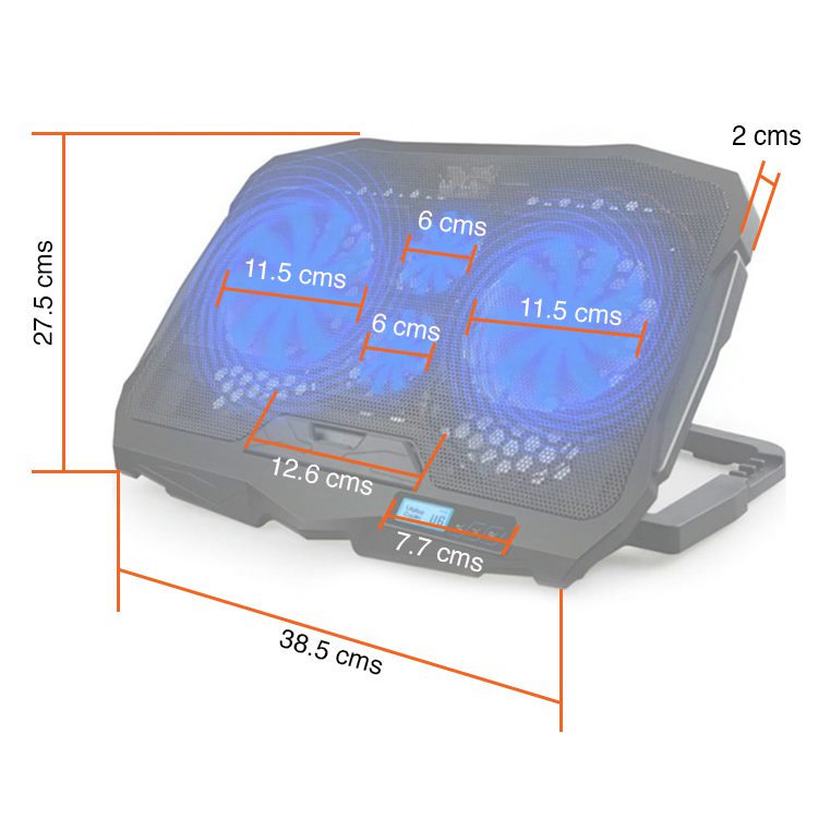 Ventilador notebook ajustable 4 ventiladores - Imagen 7