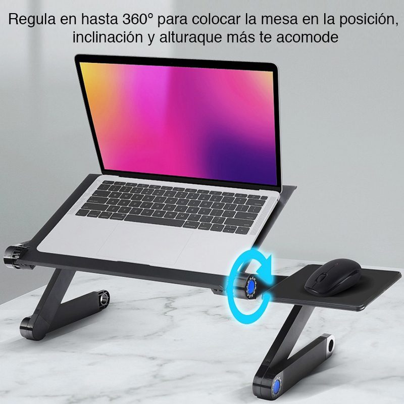 Mesa para Notebook cama plegable con ventilador - Imagen 7