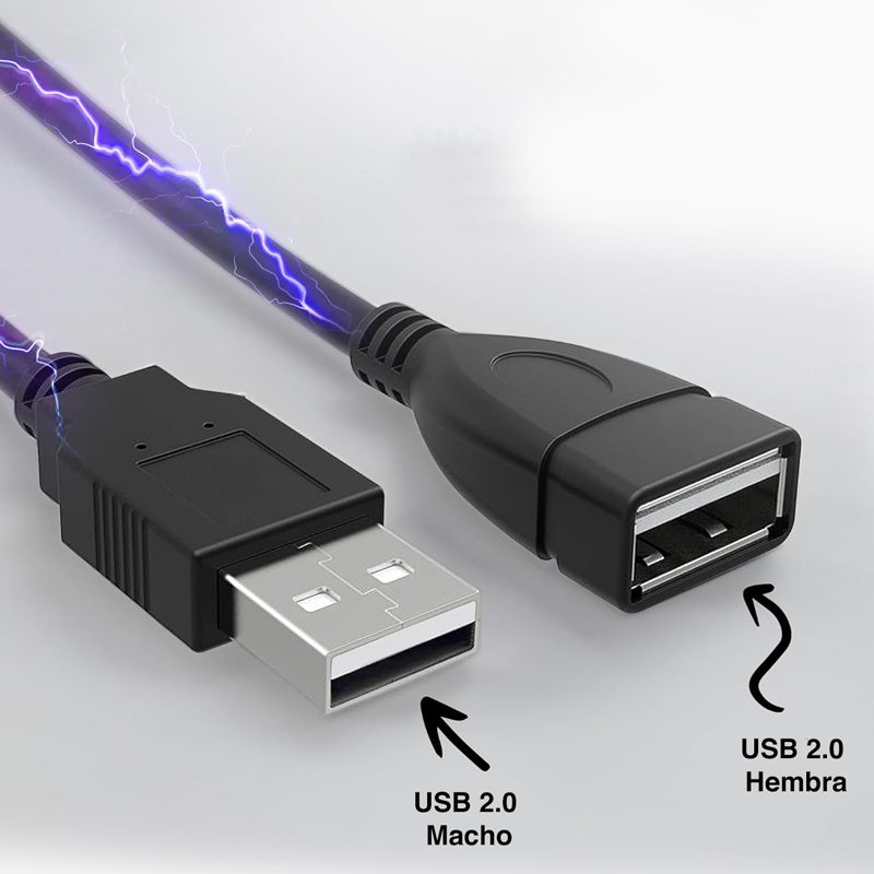Cable extensión USB 2.0 macho hembra 1.8 metros - Imagen 3