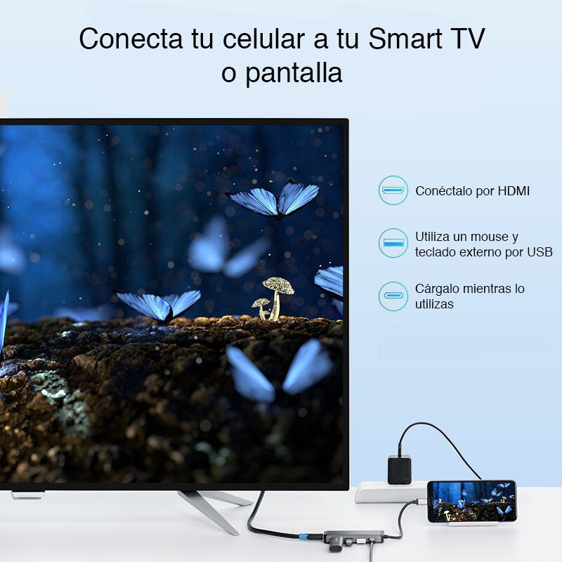 Adaptador USB C a HDMI y USB 3.0 Vention - Imagen 4