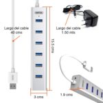 Hub USB 3.0 duplicador 7 puertos energizado Unitek - Imagen 5