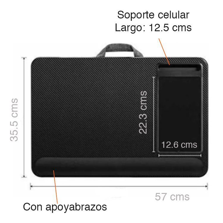 Bandeja Notebook Cama soporte celular y mouse pad - Imagen 2