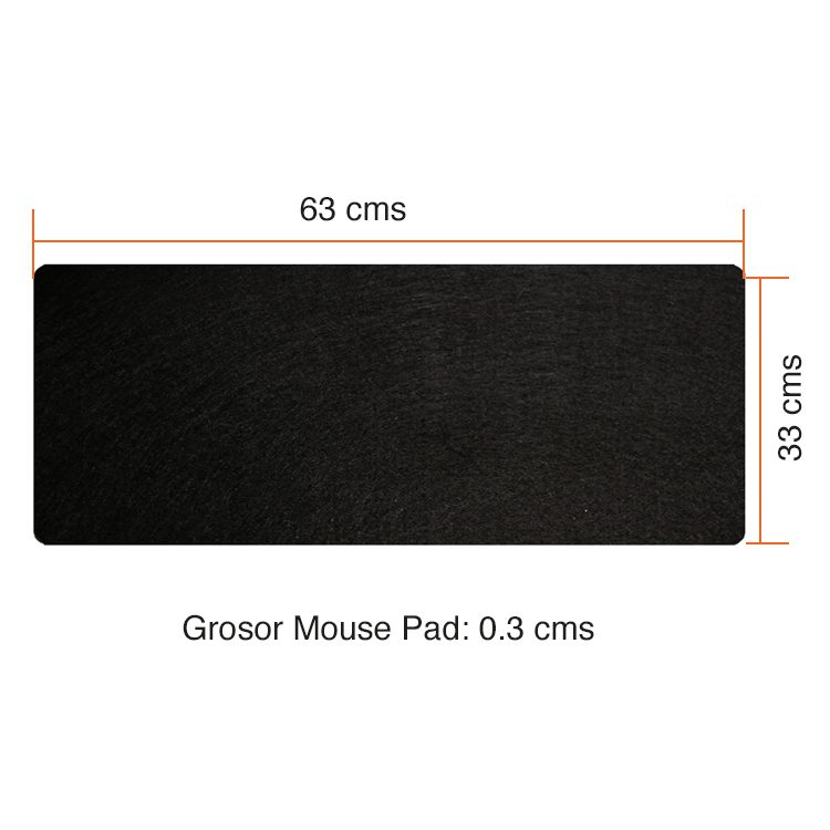 Mouse Pad XL rectangular 63 x 33 cms Negro - Imagen 2