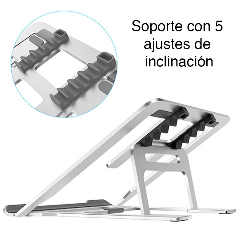 Soporte Notebook Macbook 15.4" Aluminio Plegable NW-A15 - Imagen 5