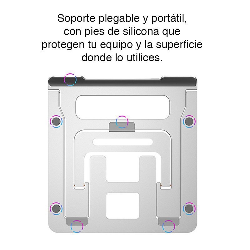 Soporte Notebook Macbook 15.4" Aluminio Plegable NW-A15 - Imagen 3