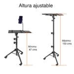 Atril Notebook ajustable y soporte celular con ruedas - Imagen 4