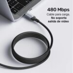 Cable USB C Carga Rápida 240W PD 3.1 de 2 mts - Imagen 5
