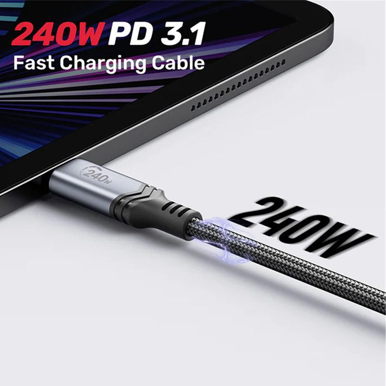 Cable USB C Carga Rápida 240W PD 3.1 de 2 mts - Imagen 7