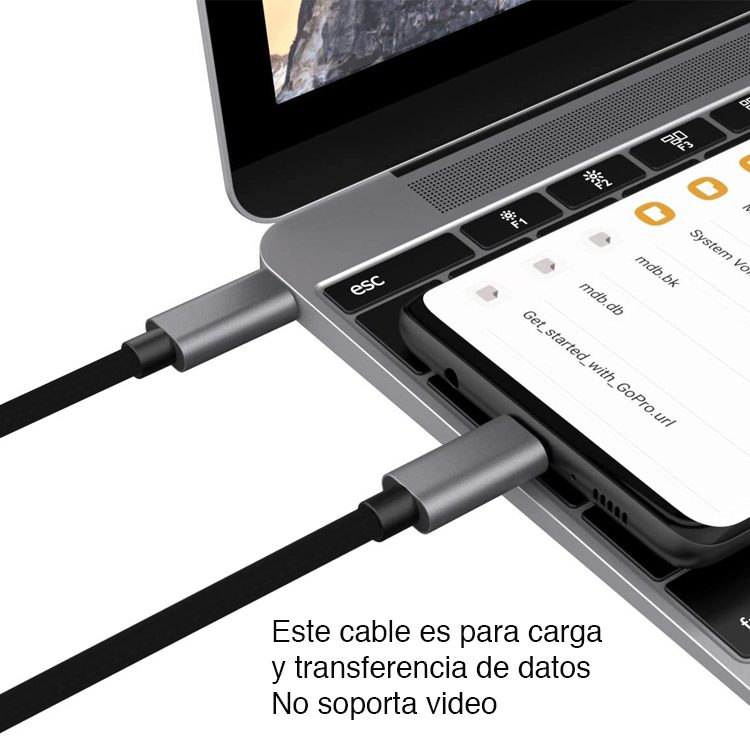 Cable USB tipo C a USB tipo C de  1 metro - Imagen 3