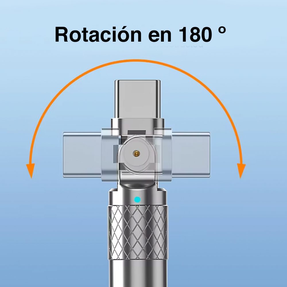 Cable USB C a USB giratorio 180º hasta 60W - Imagen 2
