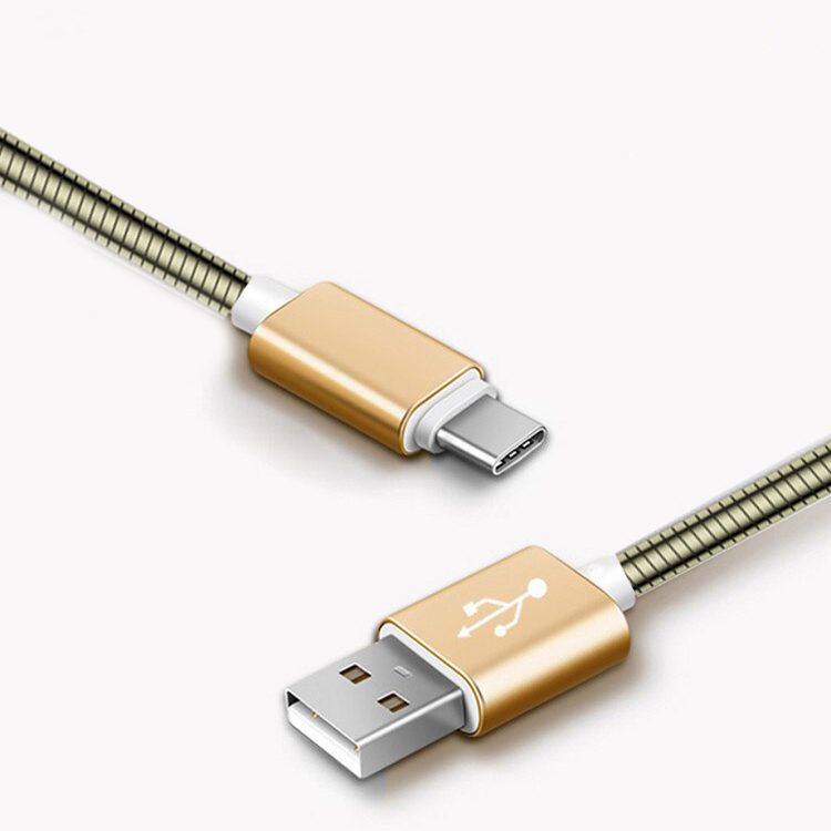 Cable USB tipo C a USB de 1 metro cordón metal - Imagen 3