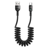 Cable USB C a USB Retráctil espiral cordón 1.8 mts