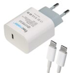 Cargador USB C con cable USB C 20W Certificación SEC iPhone Samsung