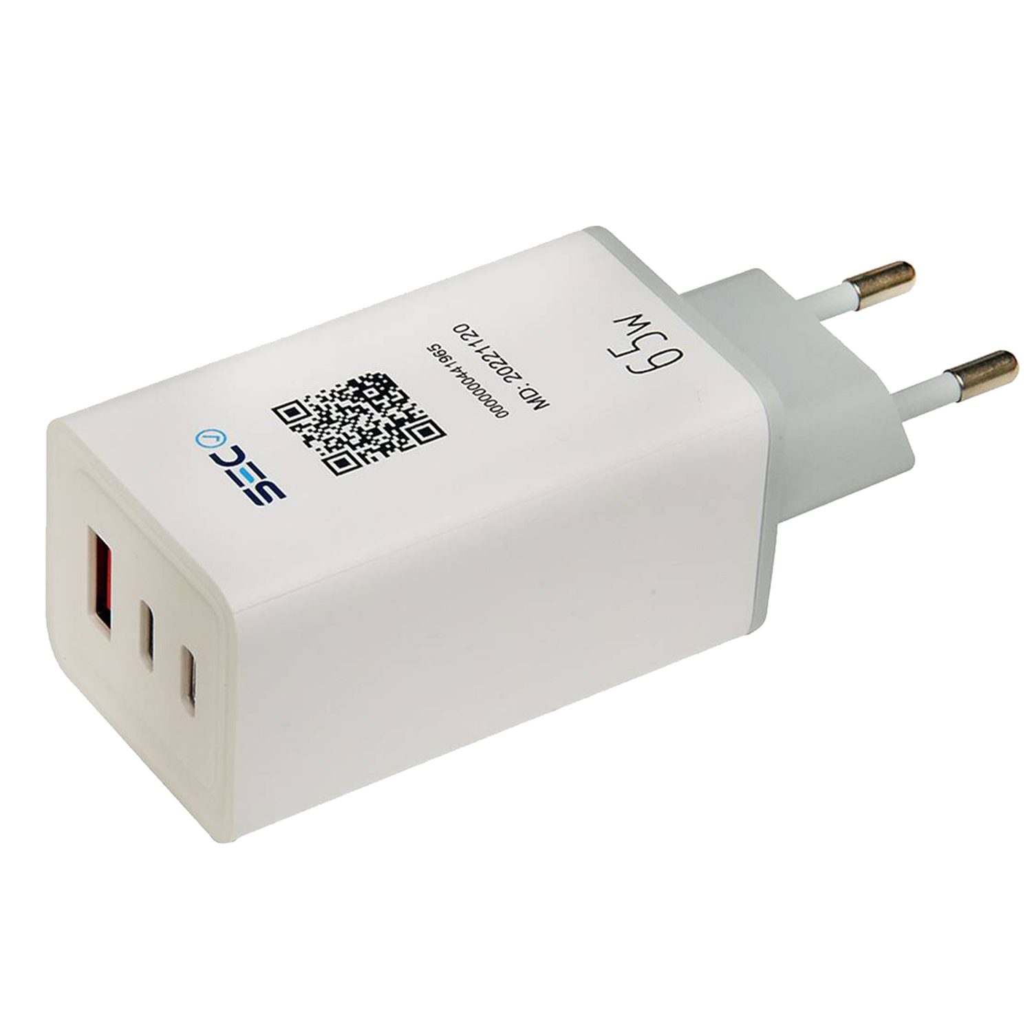 Cargador USB C y USB 3 puertos carga rápida 65W - Imagen 1