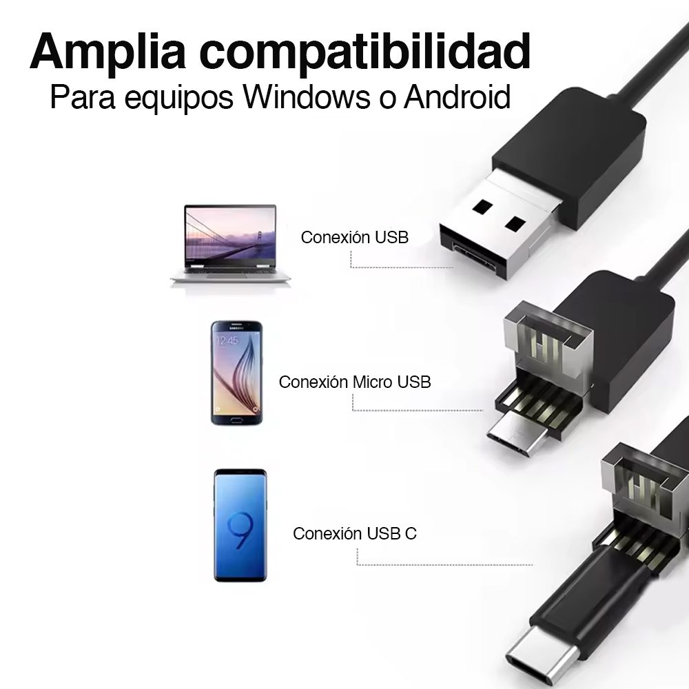 Cámara endoscópica USB C Celular endoscopio 5 metros - Imagen 4