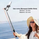 Palo Selfie Tripode Bluetooth celular iPhone Android P70 - Imagen 7