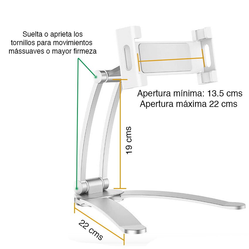 Soporte iPad Tablet Celular Pared Escritorio NW-M10 - Imagen 7