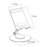 Soporte celular aluminio giratorio ajustable plegable - Imagen 2