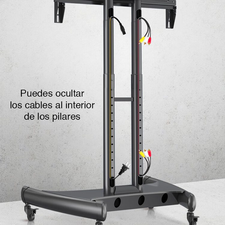 Soporte Pedestal TV móvil con ruedas hasta 70" - Imagen 5