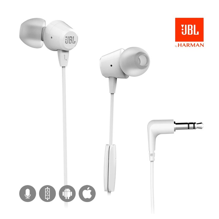 Audífonos manos libres JBL C50HI in-ear Blancos - Imagen 2