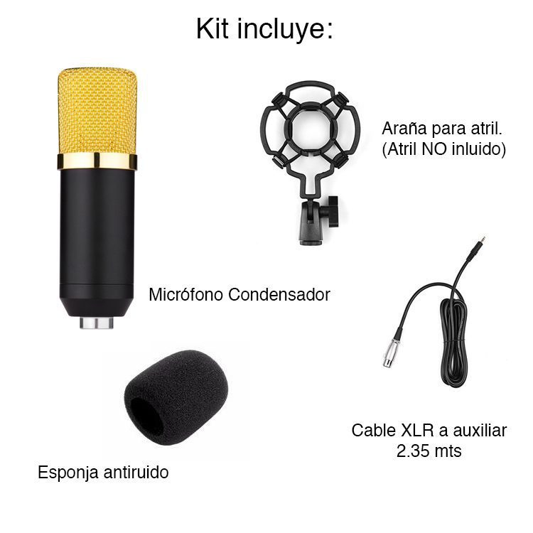 Micrófono Condensador Auxiliar con esponja antiruido - Imagen 2
