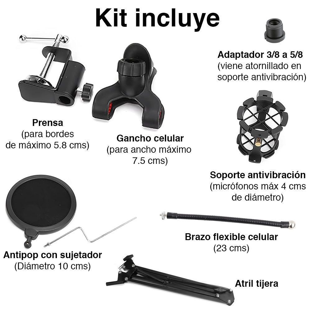 Brazo micrófono Hyperx Quadcast Solocast - Imagen 2