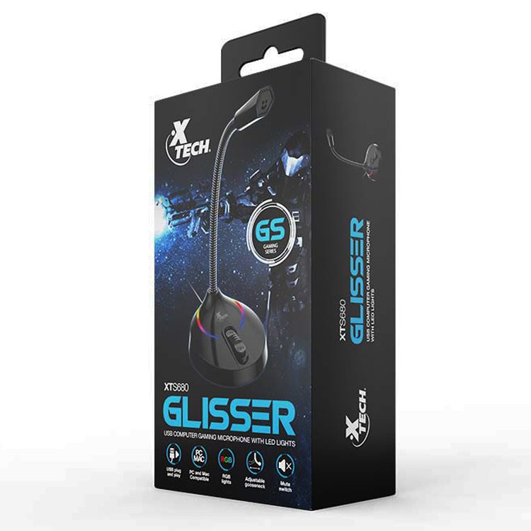 Micrófono USB Cuello Ganso Led RGB Xtech - Imagen 2