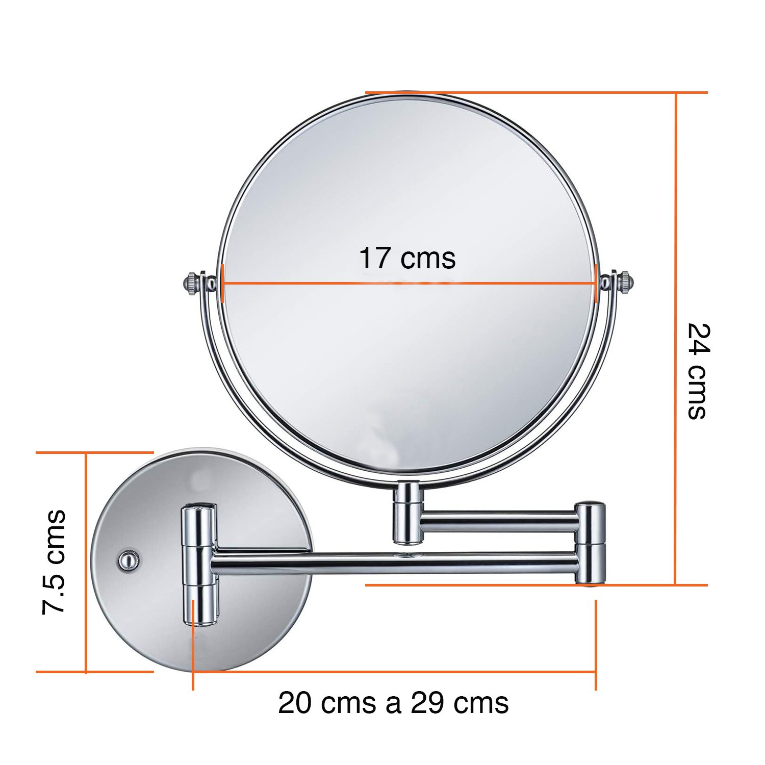 Espejo Cosmético Articulado Abatible con aumento - Imagen 4
