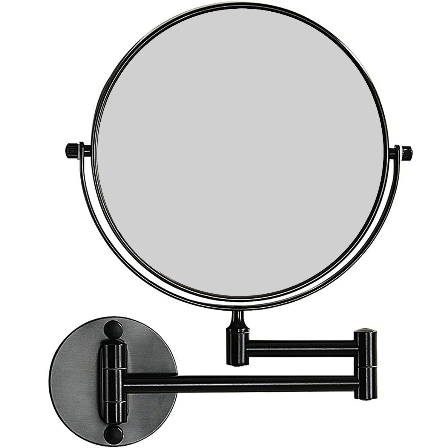 Espejo Cosmético Articulado Abatible Aumento Negro - Imagen 1