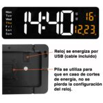 Reloj temporizador de pared fecha temperatura - Imagen 2