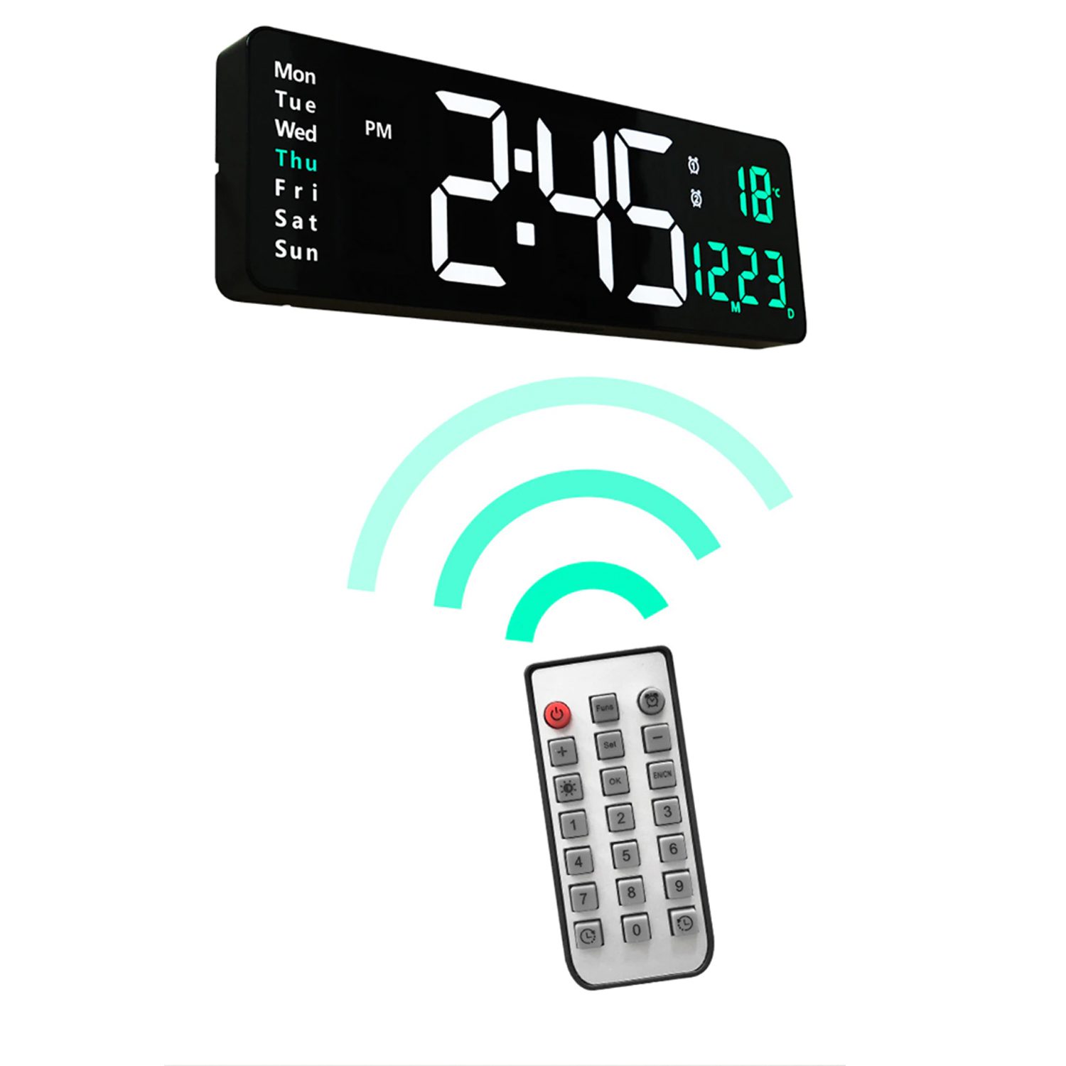 Reloj temporizador de pared fecha temperatura - Imagen 7