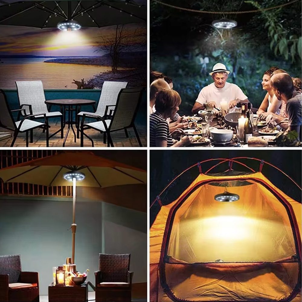 Luz para quitasol led sombrilla exterior terraza - Imagen 3