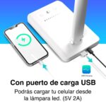 Lámpara led USB escritorio con timer - Imagen 6