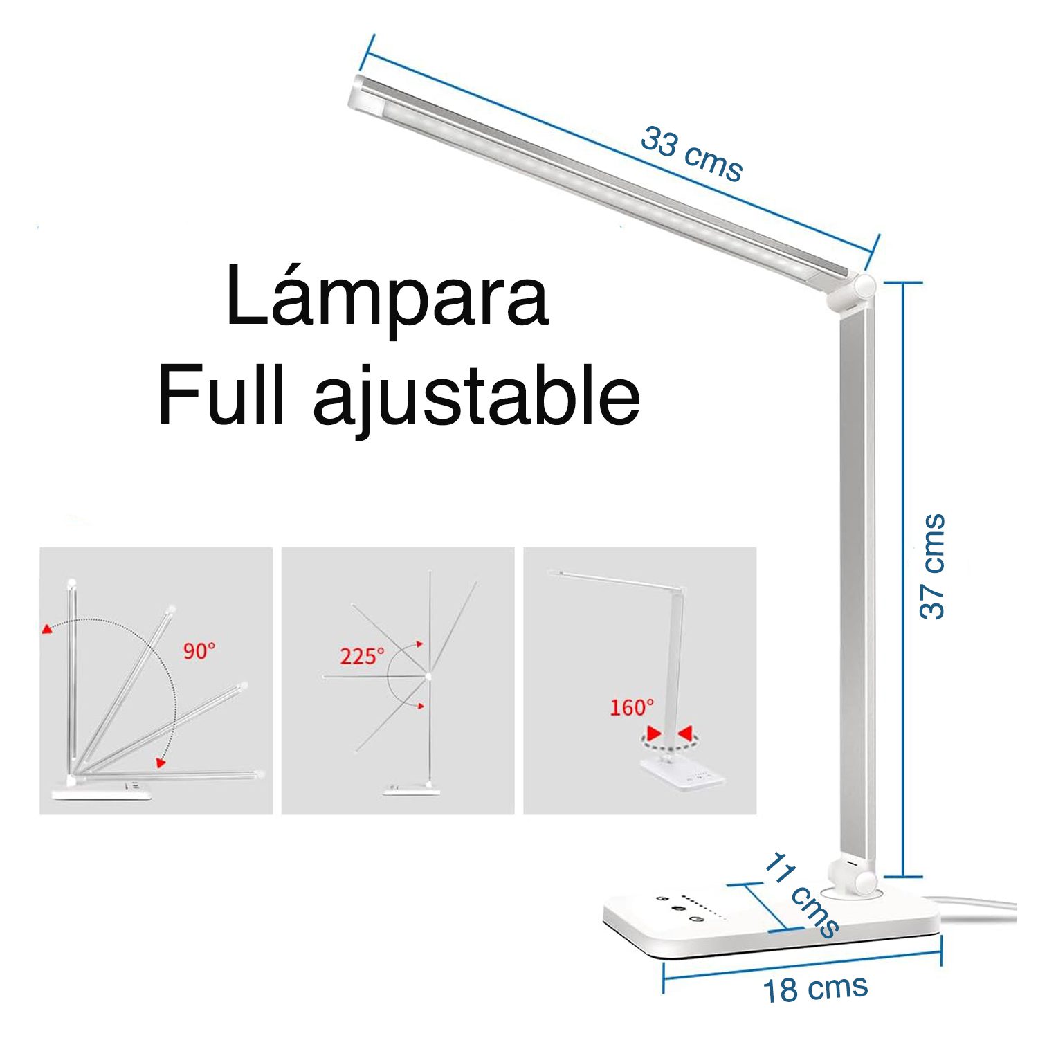 Lámpara led USB escritorio con timer - Imagen 2
