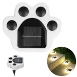 Luz solar jardín estaca diseño huella cálida