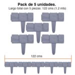 Valla Jardín estacas borde diseño piedras adoquin x 5 - Imagen 5