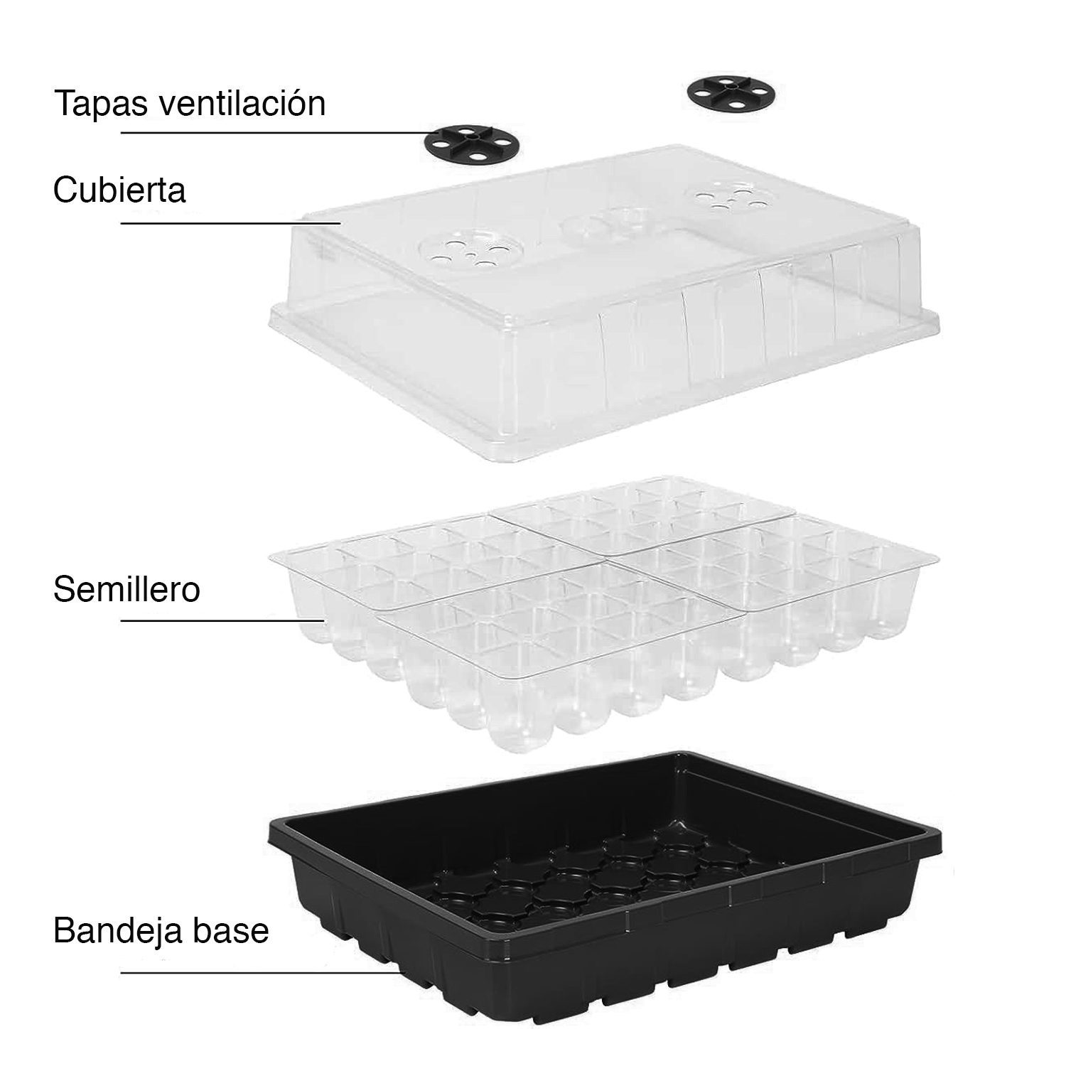 Bandeja Almaciguera germinador semillas MIB-KN100 - Imagen 2
