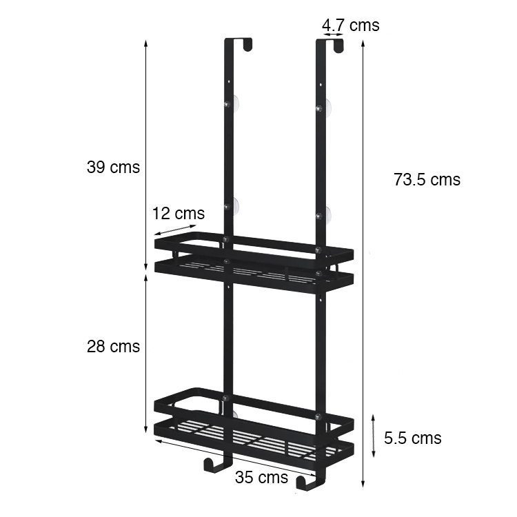 Organizador colgante Shower Door ducha con ganchos - Imagen 3
